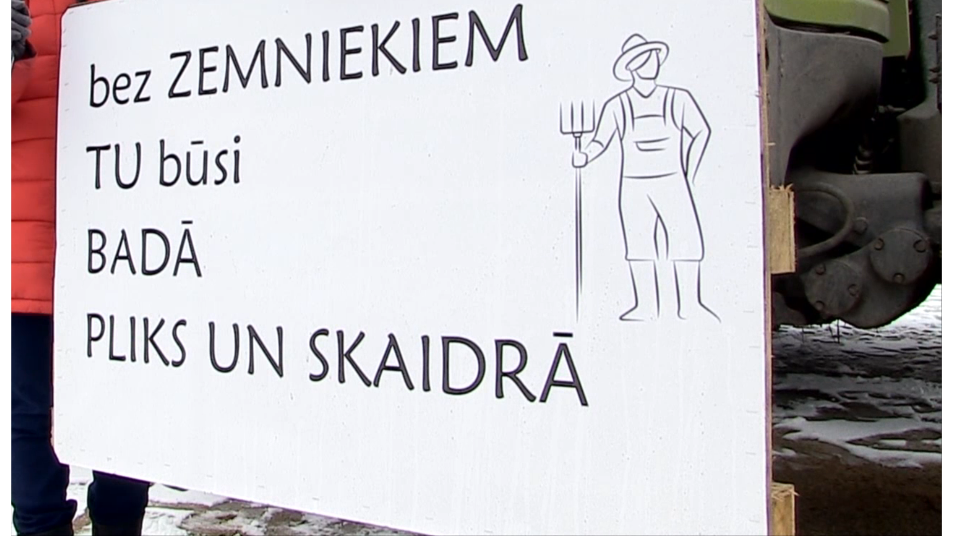 Plakāts ar uzrakstu 