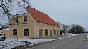 “Rundāles Avoti” ēka ziemā – jaunais uzņēmējdarbības un tūrisma centrs Bauskas novadā.