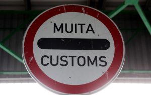 Muitas zīme uz Latvijas robežas