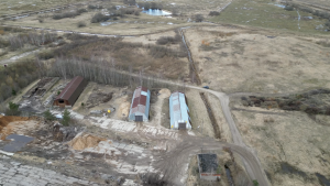 Kuldīgas novada industriālā attīstības teritorija no putna lidojuma