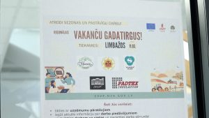 Afiša ar informāciju par reģionālo vakanču gadatirgu Limbažos 11. martā.