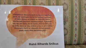 Riharda Snikus citāts par disciplīnu un mērķtiecību