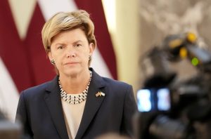 Ārlietu ministre Baiba Braže preses konferencē