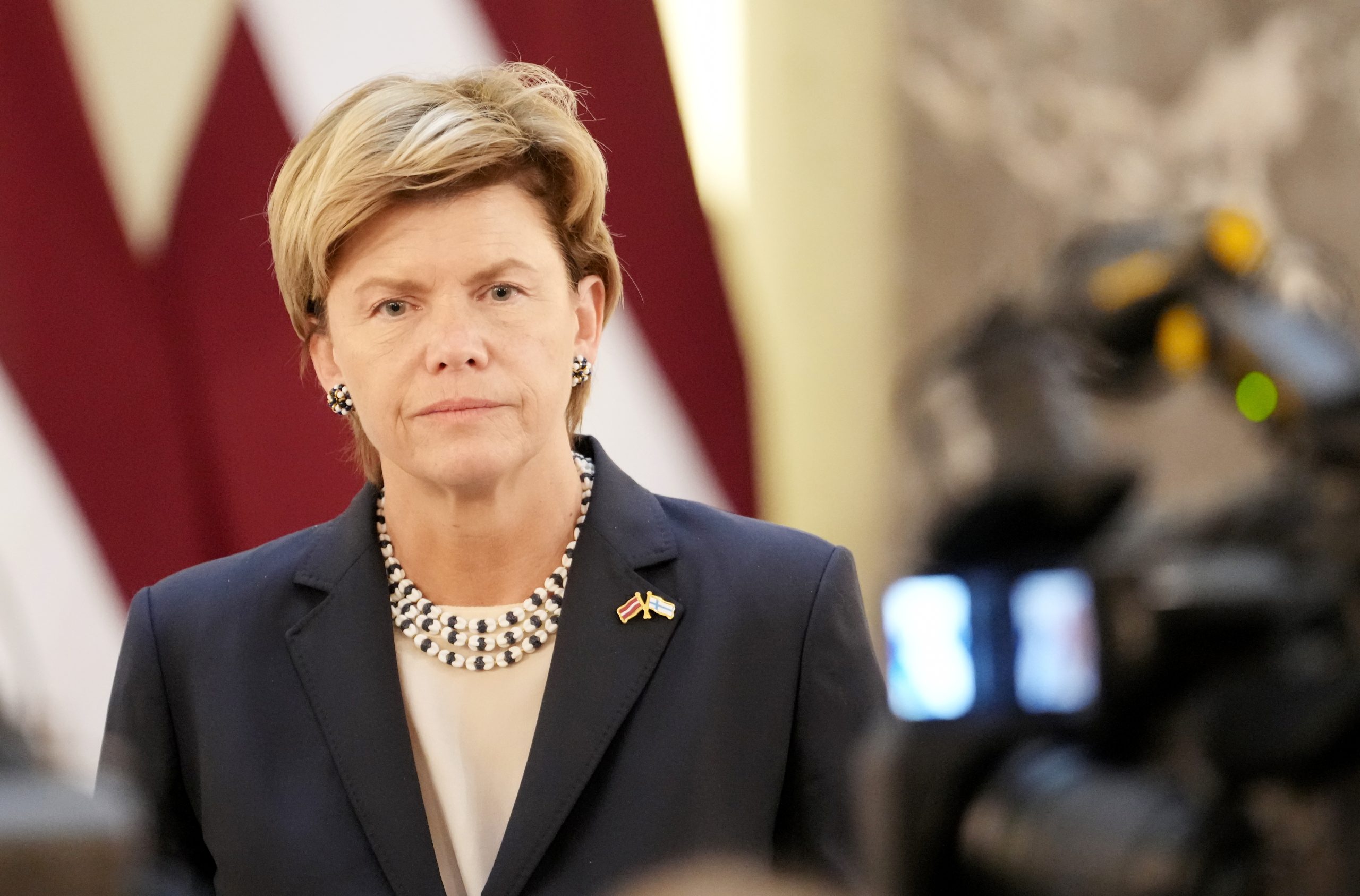Ārlietu ministre Baiba Braže preses konferencē