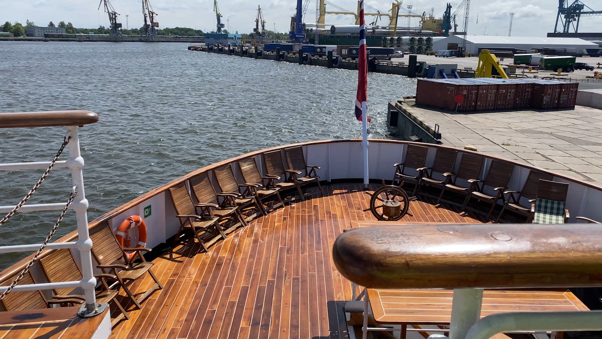 Vēsturiskais norvēģu kruīza kuģis “Nordstjernen” piestājis Ventspils ostā
