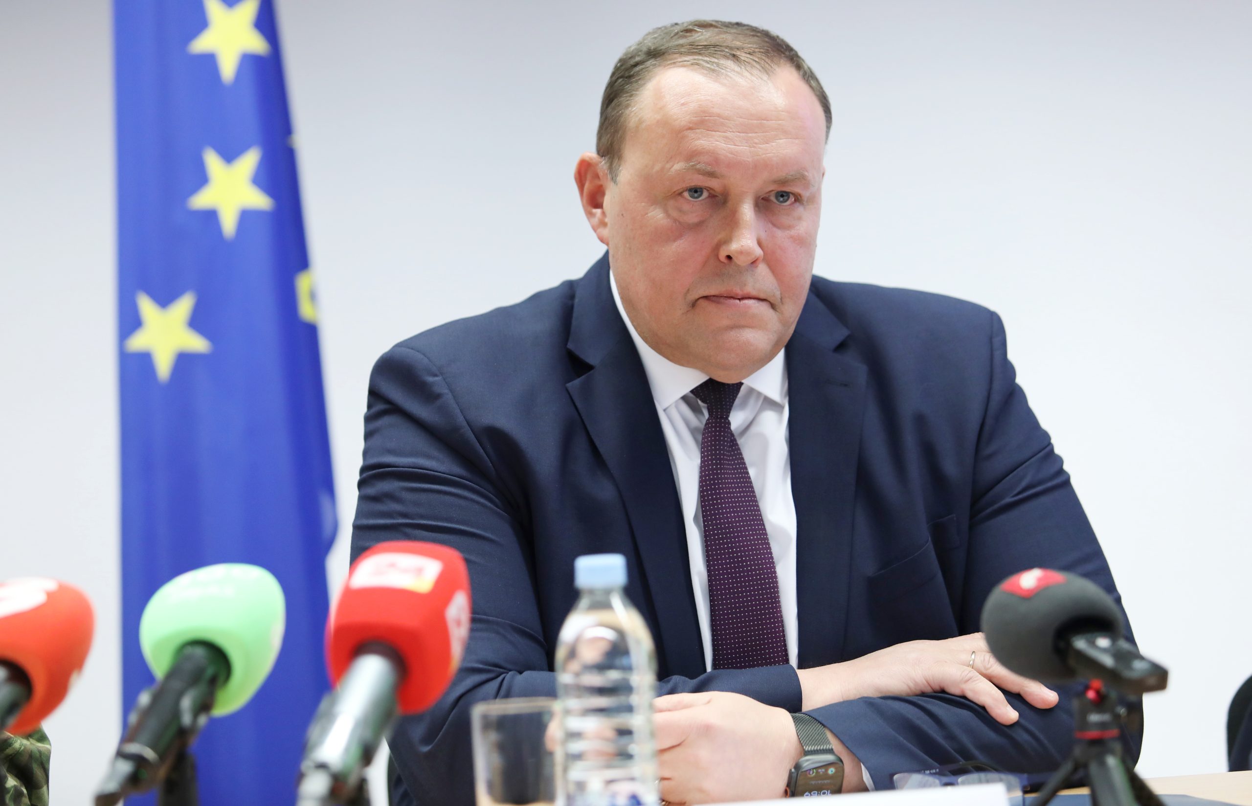 Iekšlietu ministrs Rihards Kozlovskis preses konferencē