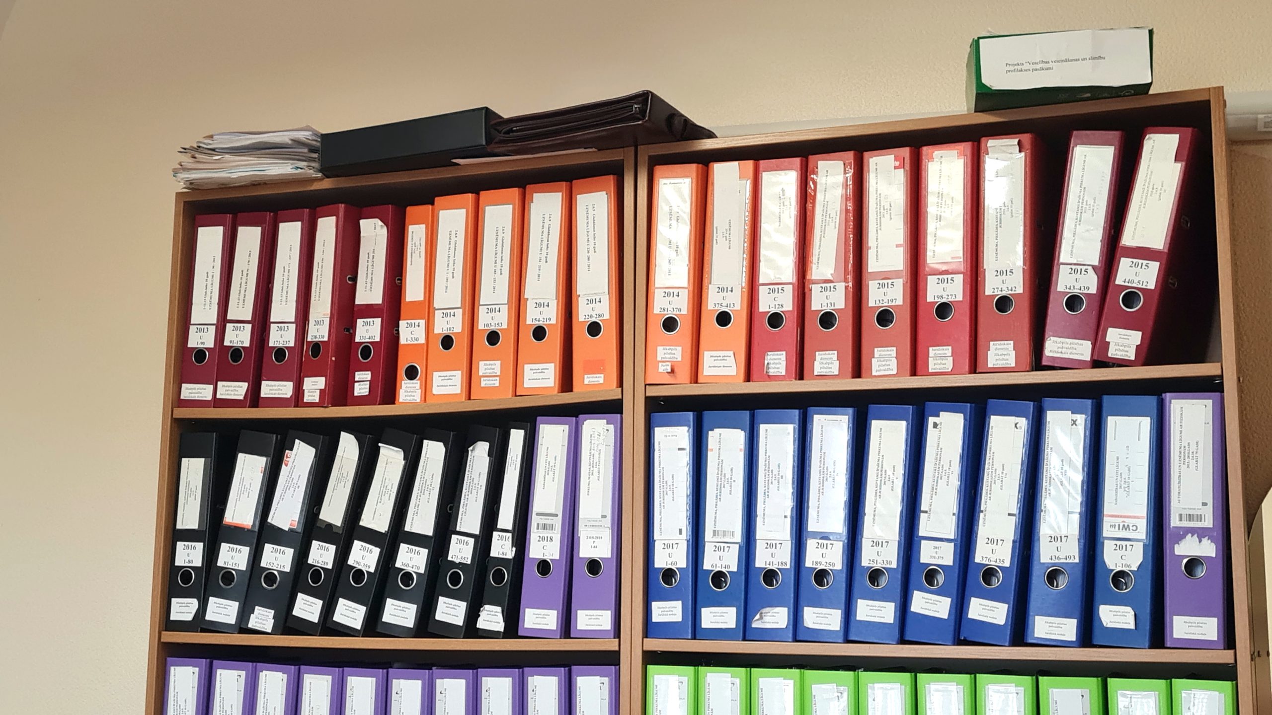 Dokumentu mapes Jēkabpils administratīvās komisijas arhīvā