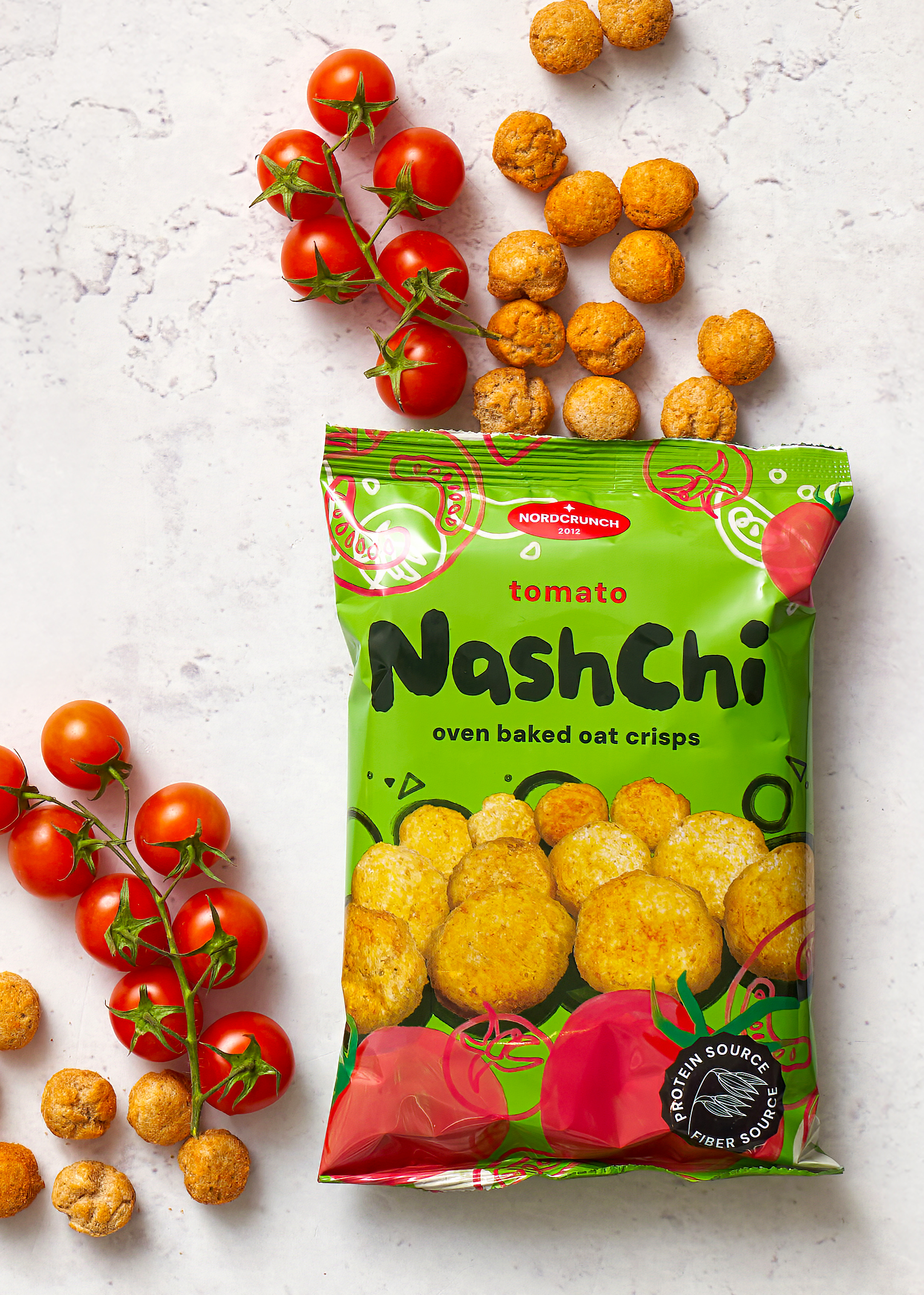 Nordcrunch NashChi auzu kraukšķi ar tomātu garšu