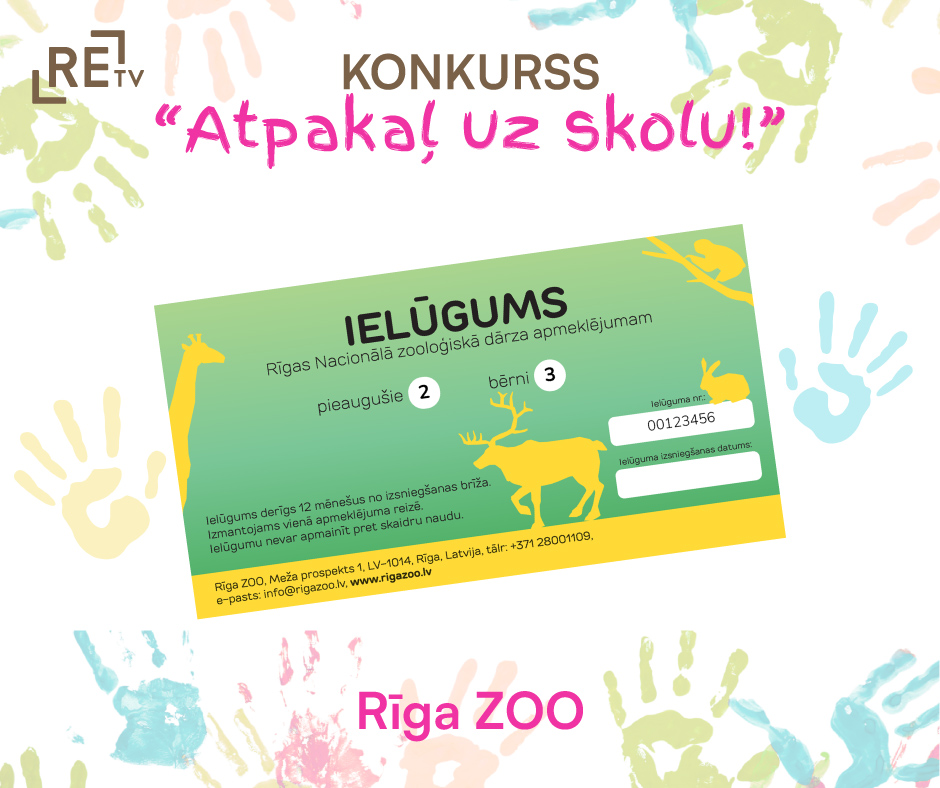 Ģimenes ielūgumi uz Rīga ZOO konkursam “Atpakaļ uz skolu!”