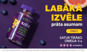 Krila eļļas vitamīni bērniem ar Omega-3 un A, D, C, E vitamīniem