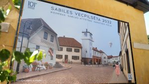 Vizualizācija ar Sabiles vecpilsētas nākotnes vīziju 2032. gadā
