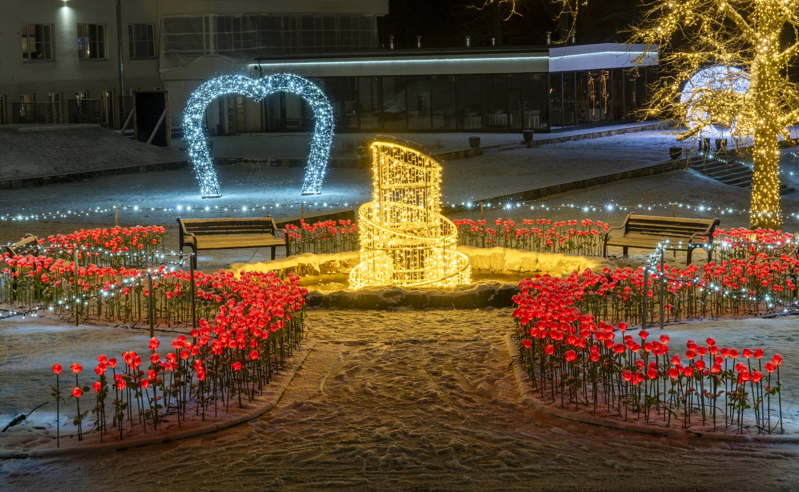 Wagenküll ziemas burvju zeme Taageperas pils parkā