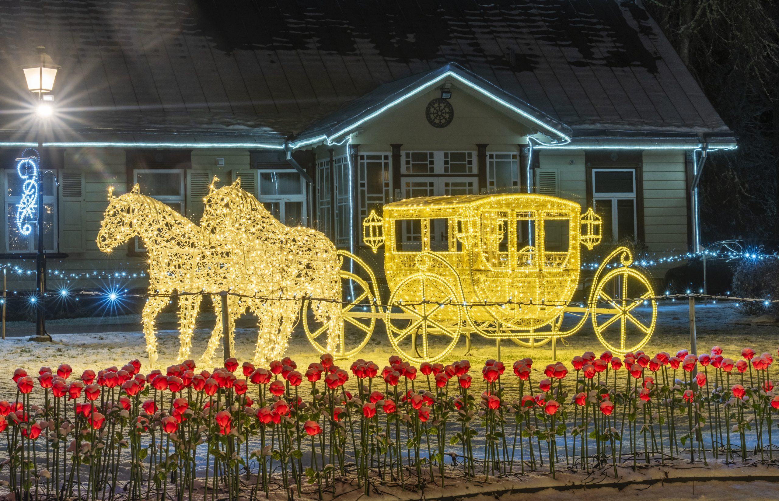 Wagenküll ziemas burvju zeme Taageperas pils parkā