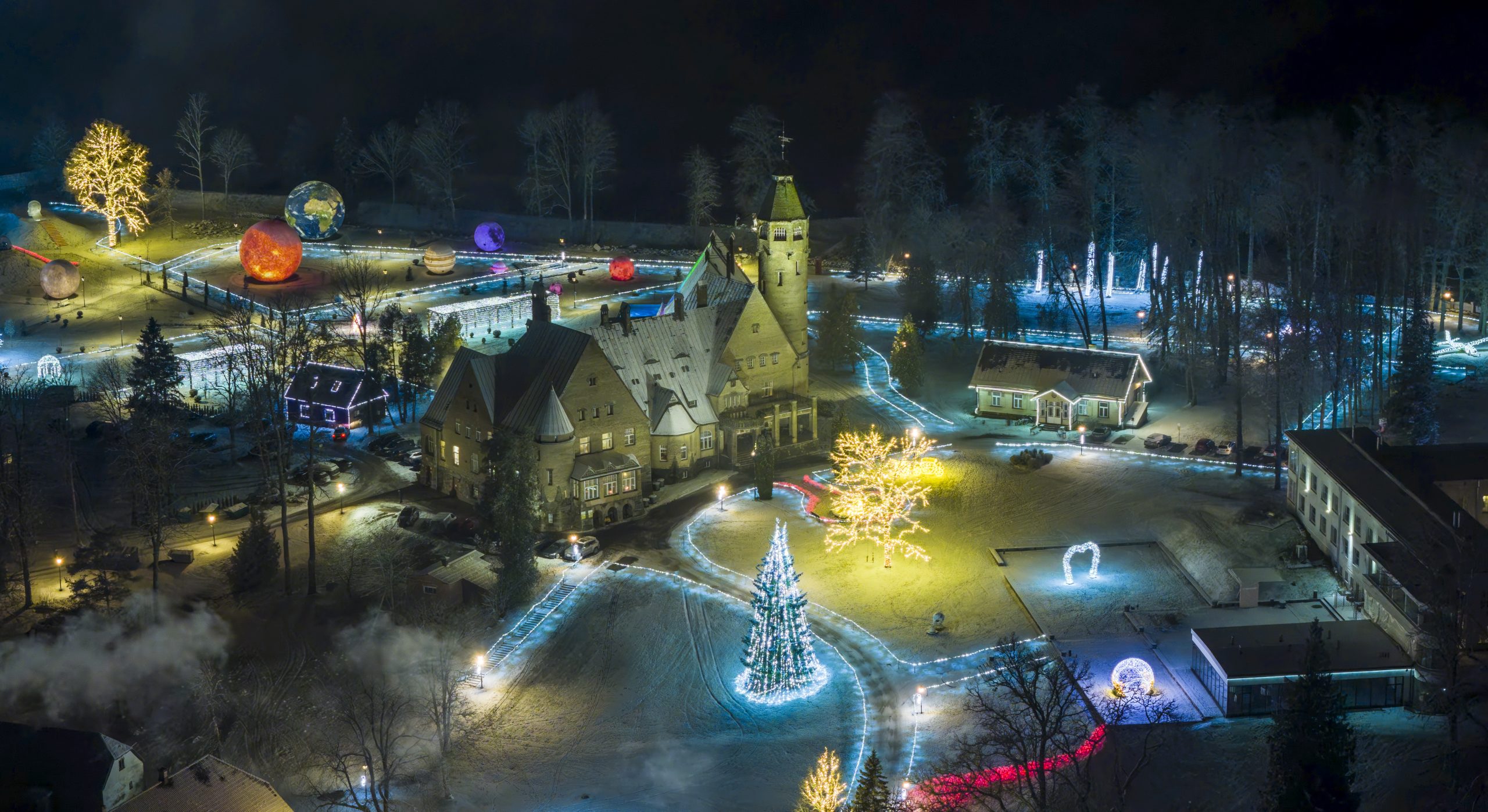 Wagenküll ziemas burvju zeme Taageperas pils parkā