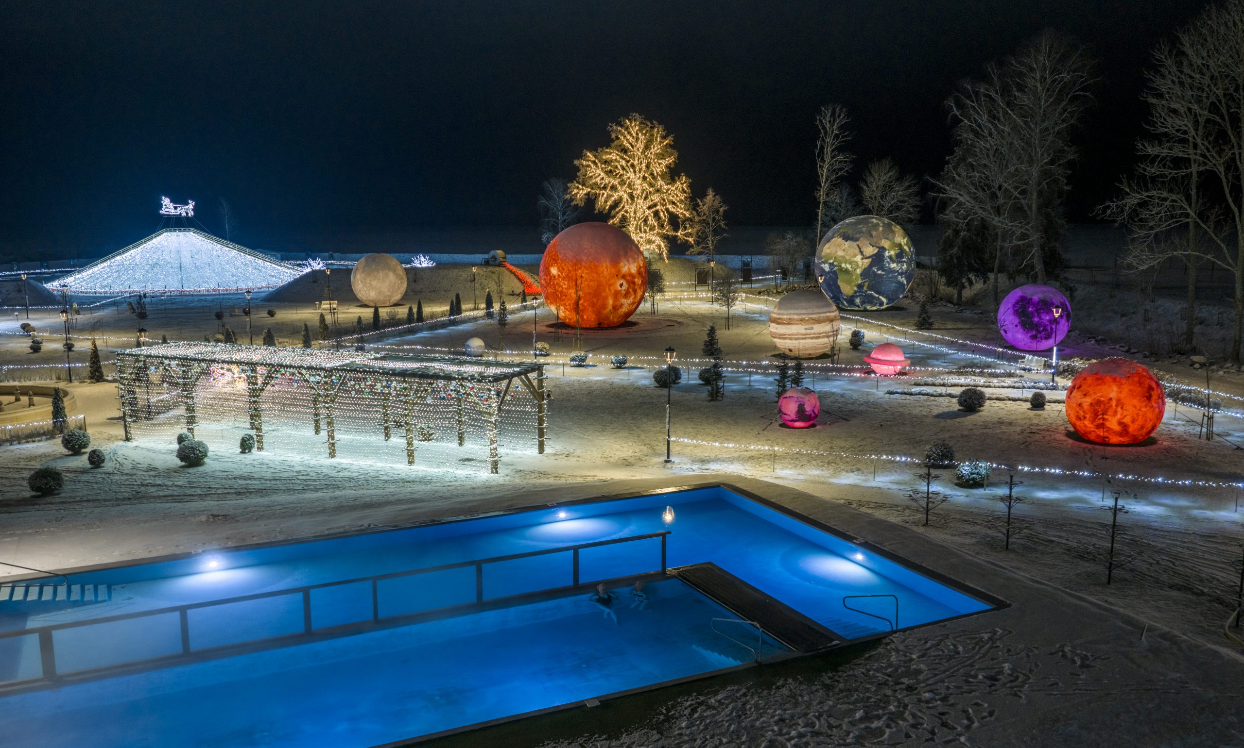 Wagenküll ziemas burvju zeme Taageperas pils parkā