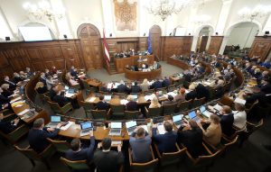 Saeimas sēde, kur deputāti plenārsēdē lemj par nākamā gada valsts budžetu.