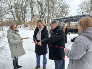 Lentas griešana ziemā jaunā objektā ar pašvaldības pārstāvjiem