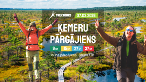 Ķemeru pārgājiens 7. martā – dalībnieki dodas pārgājienā Ķemeru purvā ar dažādām distancēm