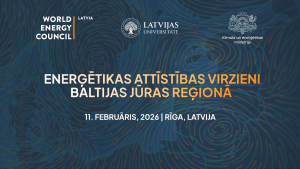 Enerģētikas konferences “Enerģētikas attīstības virzieni Baltijas jūras reģionā” reklāmas attēls.