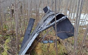 Drona atliekas mežā Krāslavas novadā pēc sprādziena