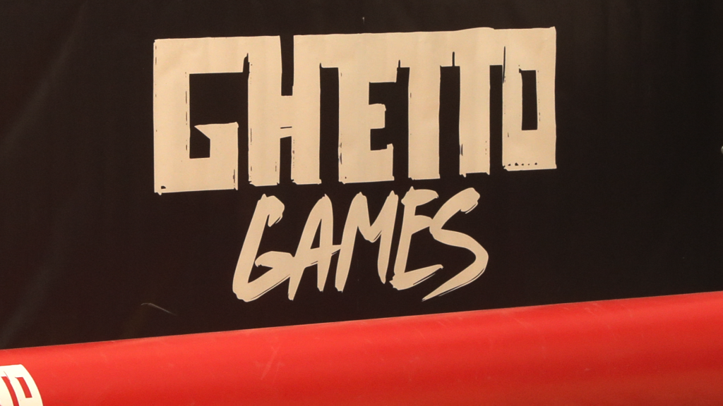 Ghetto Games logo uz plakāta