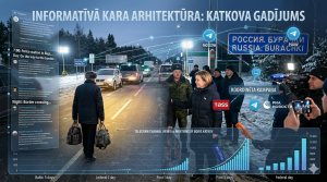 Latvijas–Krievijas robežpunkts ar informatīvās kara vizualizāciju