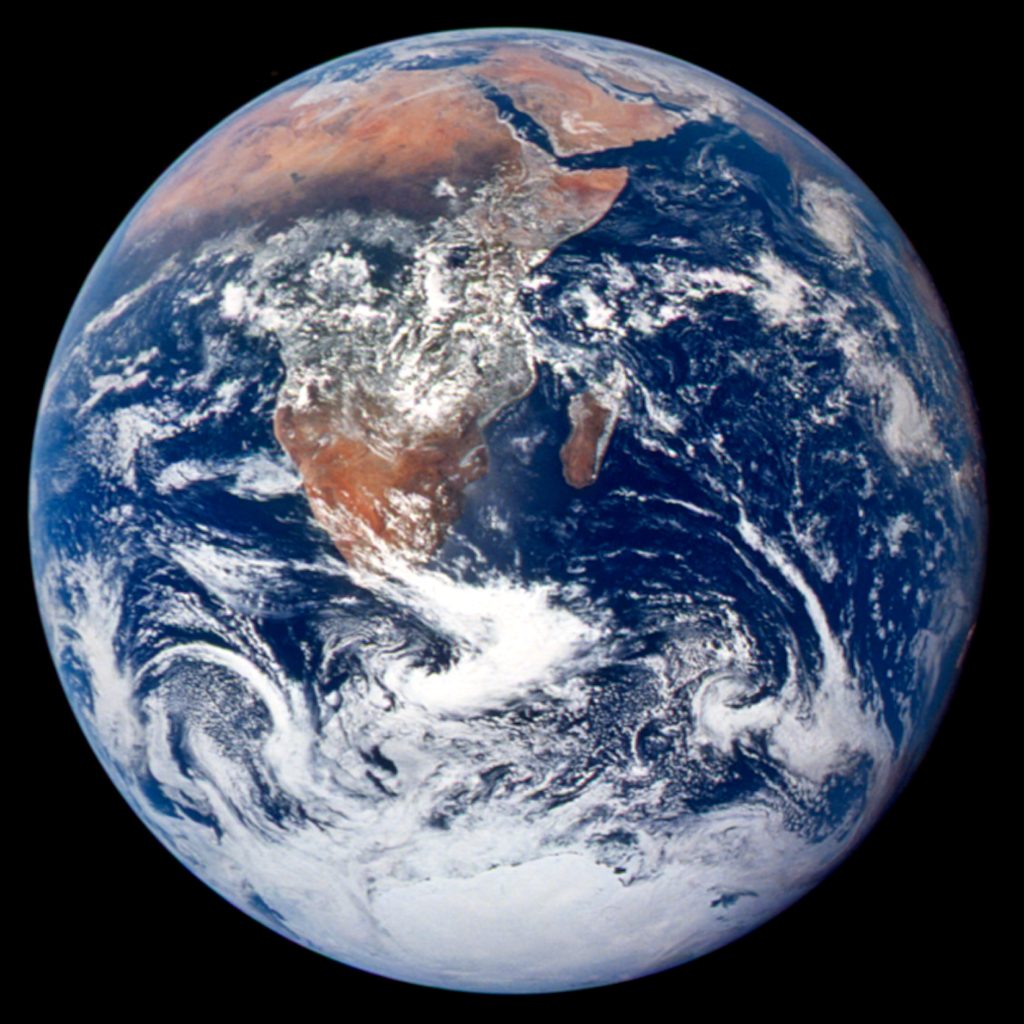 Zeme no kosmosa 1972. gadā Apollo 17 misijas laikā