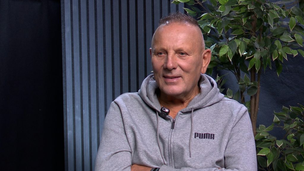 Guntis Veits raidījuma intervijas studijā