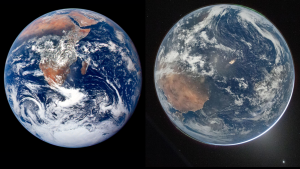 eme no kosmosa 1972. un 2026. gadā NASA attēlos