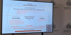 Konkurences padomes prezentācija par “Jura” kafijas automātu cenu saskaņošanas lietu.