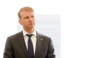 Klimata un enerģētikas ministrs Kaspars Melnis oficiālā pasākumā