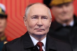 Krievijas prezidents Vladimirs Putins publiska pasākuma laikā