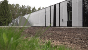 Latvijas Nacionālās bibliotēkas repozitorija ēkas ārskats Silakrogā