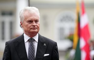 Lietuvas prezidents Gitans Nausēda oficiālā pasākumā.