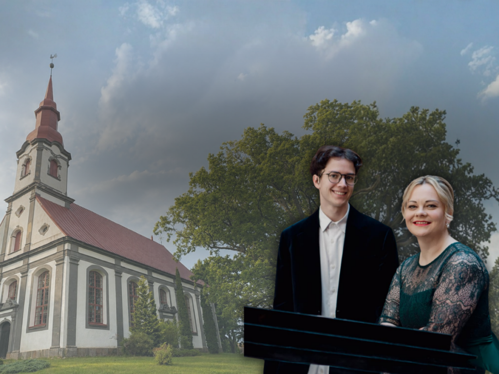Koncertprogrammas “Skaņu stāsti” mākslinieki pie Lēdurgas Evaņģēliski luteriskās baznīcas