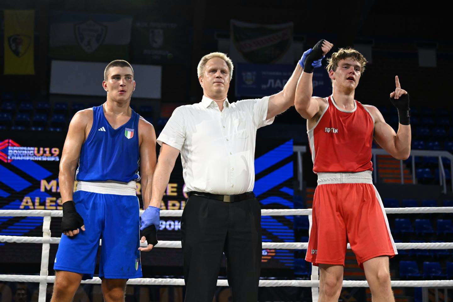 Latvijas bokseris Markuss Reke pēc cīņas Eiropas U-19 čempionātā