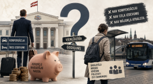 Ilustrācija par Saeimas deputātu kompensācijām un vienlīdzības jautājumu starp deputātiem un citiem strādājošajiem.