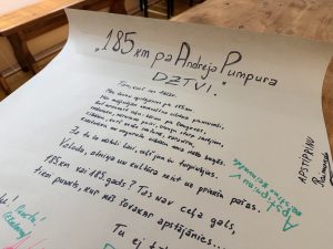 Andreja Pumpura jubilejas gājiena dalībnieku vēstījums