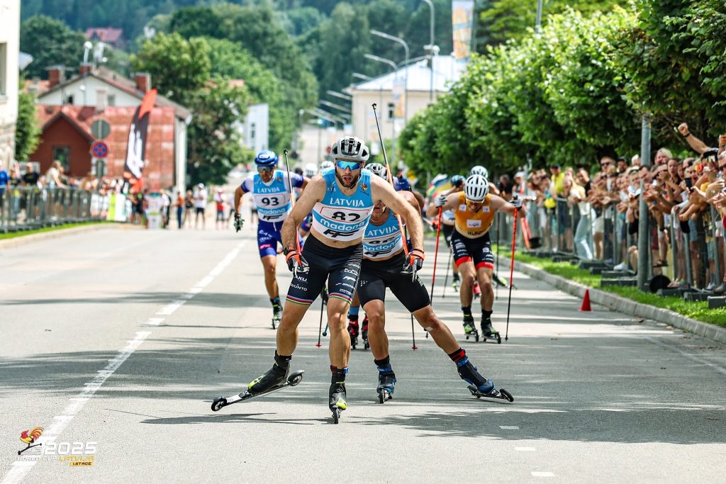 Raimo Vīgants rollerslēpošanas sacensībās Madonā