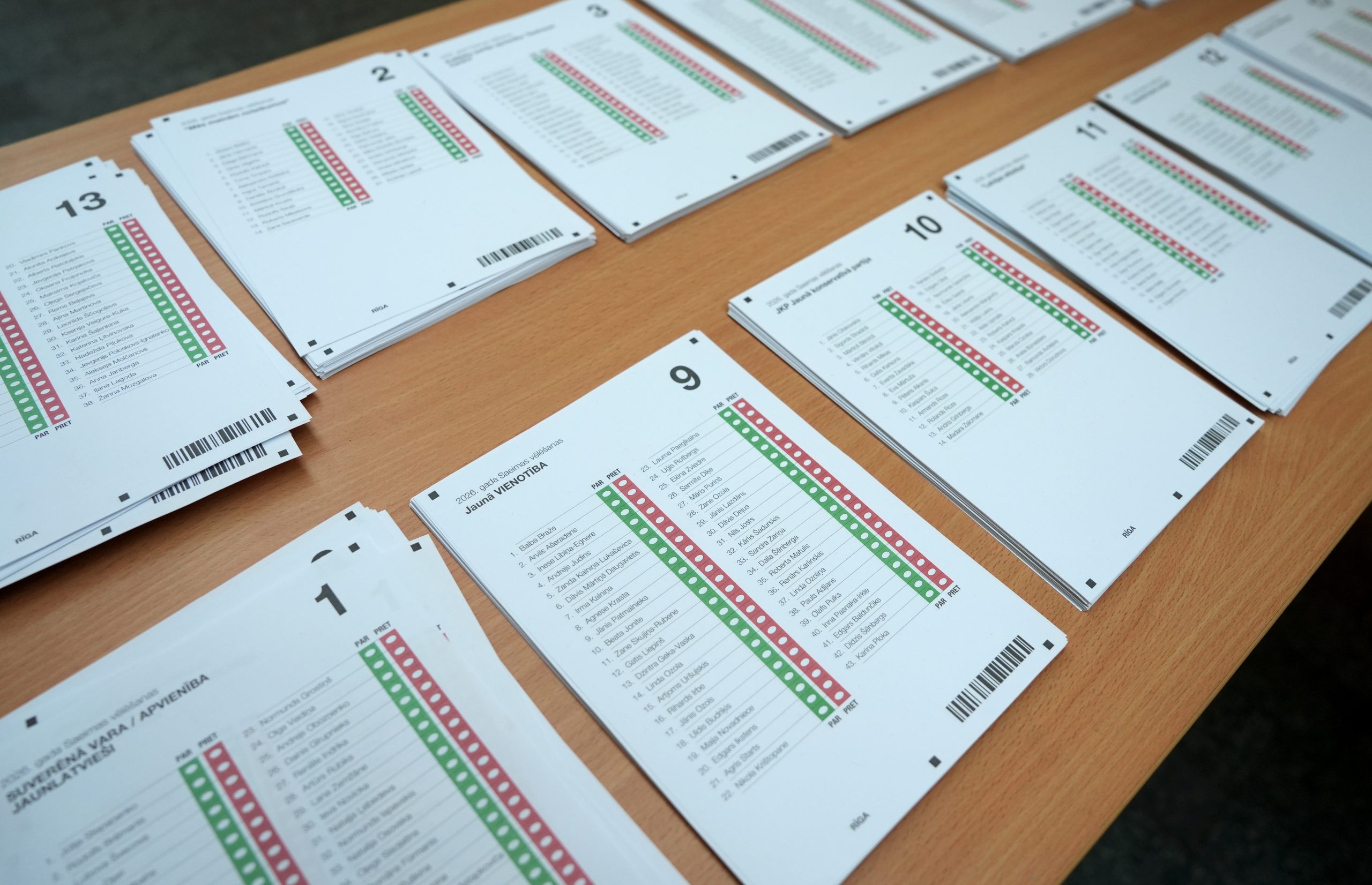 2026. gada Saeimas vēlēšanu vēlēšanu zīmju komplekti