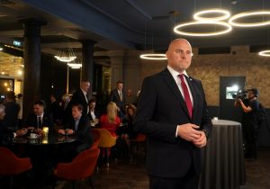 Andris Kulbergs 15. Saeimas vēlēšanu rezultātu gaidīšanas pasākumā